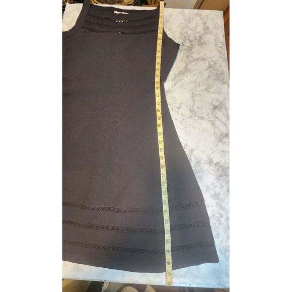 Kate Spade Black‎ Sleeveless Open Cable Sweater Dress In Full Bloom Medium NWT - Picture 9 of 10